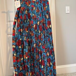 NWT LuLaRoe Floral Maxi Wrap Skirt in Blue and Red